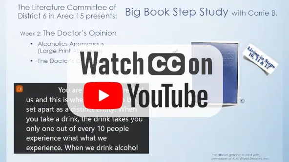Week 3 Big Book step study link to YouTube video
