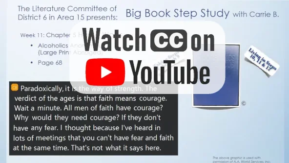 Week 11 Big Book step study link to YouTube video
