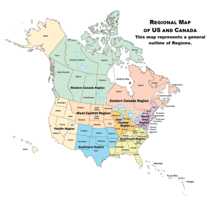 Regions of U.S. and Canada Picture