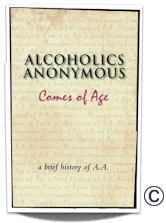 A.A. Comes of Age cover with a hyperlink to the book's page at aa.org