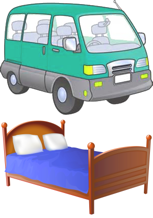 Van and Bed Image
