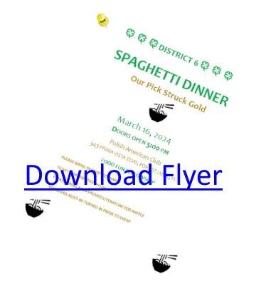 Spaghetti Dinner flyer